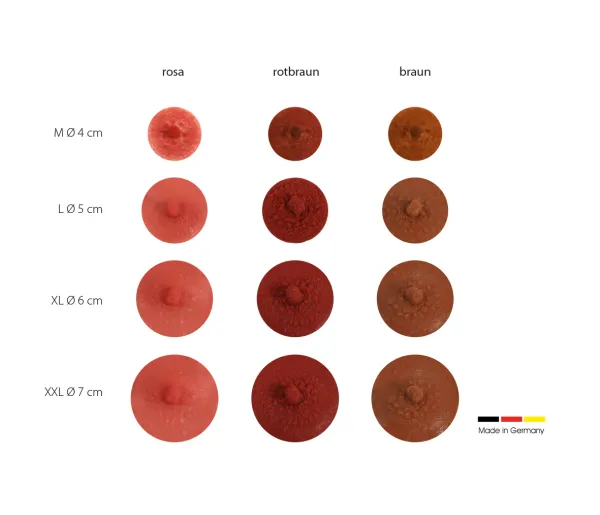 Silikon Brustwarzen - Echtabdruck - braun